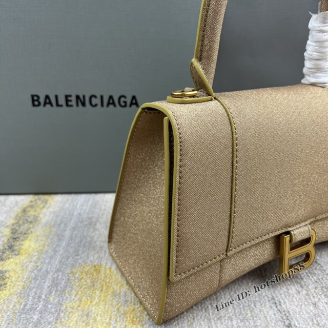 Balenciaga專櫃爆款新閃閃沙漏包 巴黎世家原單手提肩背包 8895閃金 fyj1244